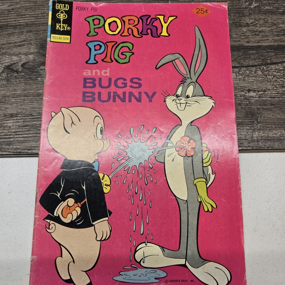 Vintage Porky Pig Bugs Bunny  No.59 1975 "Ticket To Tasmania" Gold‎ Key Comic